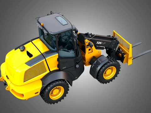 326 P-Tier Compact Wheel Loader - Pallet Fork 3D Model
