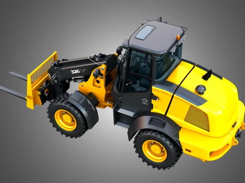 326 P-Tier Compact Wheel Loader - Pallet Fork 3D Model