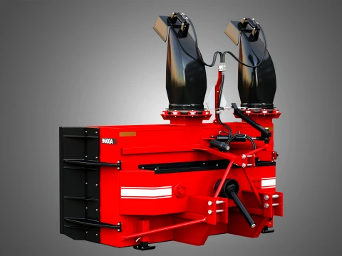 9600A Snow Blower Tractor Attachment 3D Model
