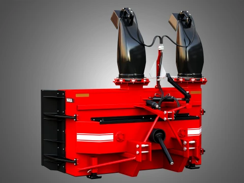 9600A Snow Blower Tractor Attachment 3D Model