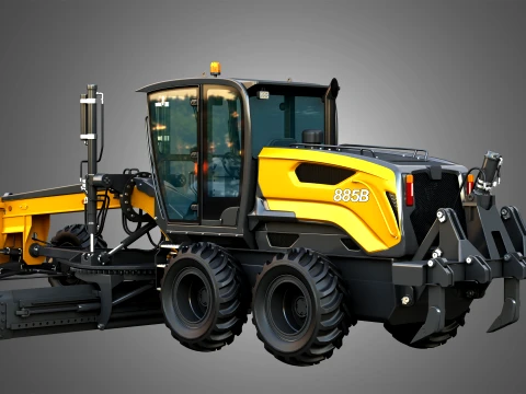 885B Motor Grader Series 2 3D Model