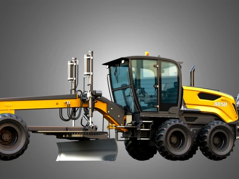 885B Motor Grader Series 2 3D Model