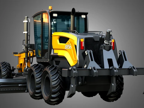 885B Motor Grader Series 2 3D Model