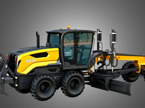 885B Motor Grader Series 2 3D Model
