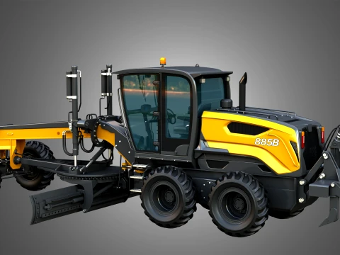 885B Motor Grader Series 2 3D Model