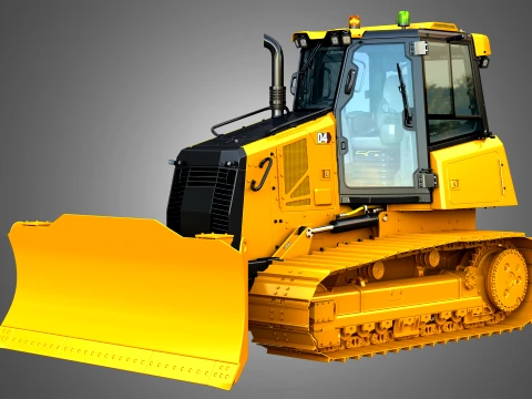 Dozer Perayap D4 Tingkat-4 Model 3D