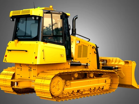 D4 Tier-4 Crawler Dozer 3D Model
