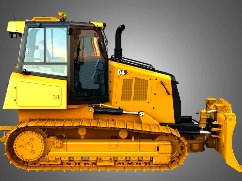 D4 Tier-4 Crawler Dozer 3D Model