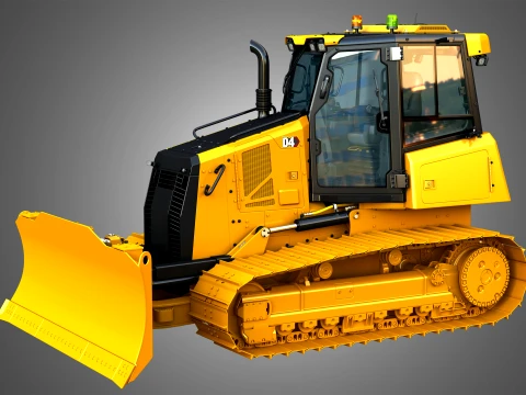 D4 Tier-4 Crawler Dozer 3D Model