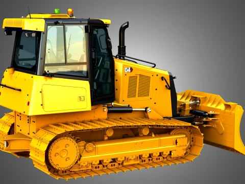 D4 Tier-4 Crawler Dozer 3D Model