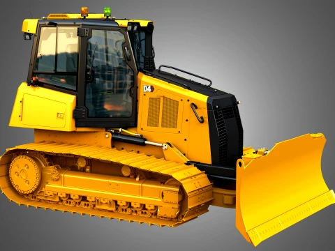 D4 Tier-4 Crawler Dozer 3D Model