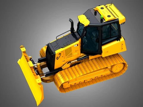 D4 Tier-4 Crawler Dozer 3D Model
