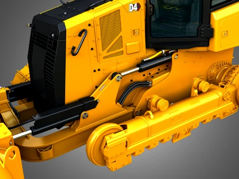 D4 Tier-4 Crawler Dozer 3D Model