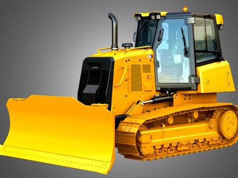 Dozer Perayap D4 Tingkat-3 Model 3D