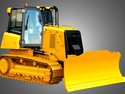 D4 Tier-3 Crawler Dozer 3D Model