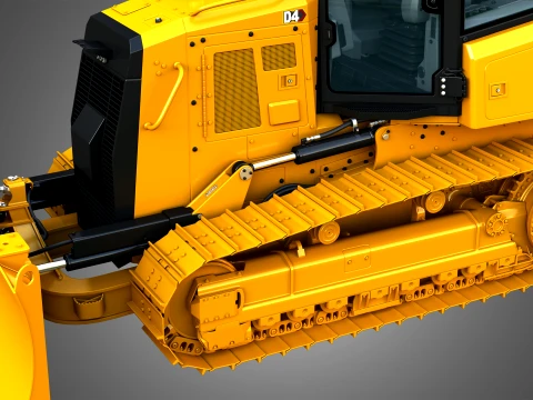 D4 Tier-3 Crawler Dozer 3D Model