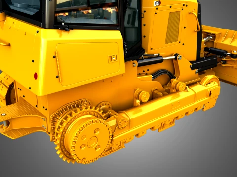 D4 Tier-3 Crawler Dozer 3D Model