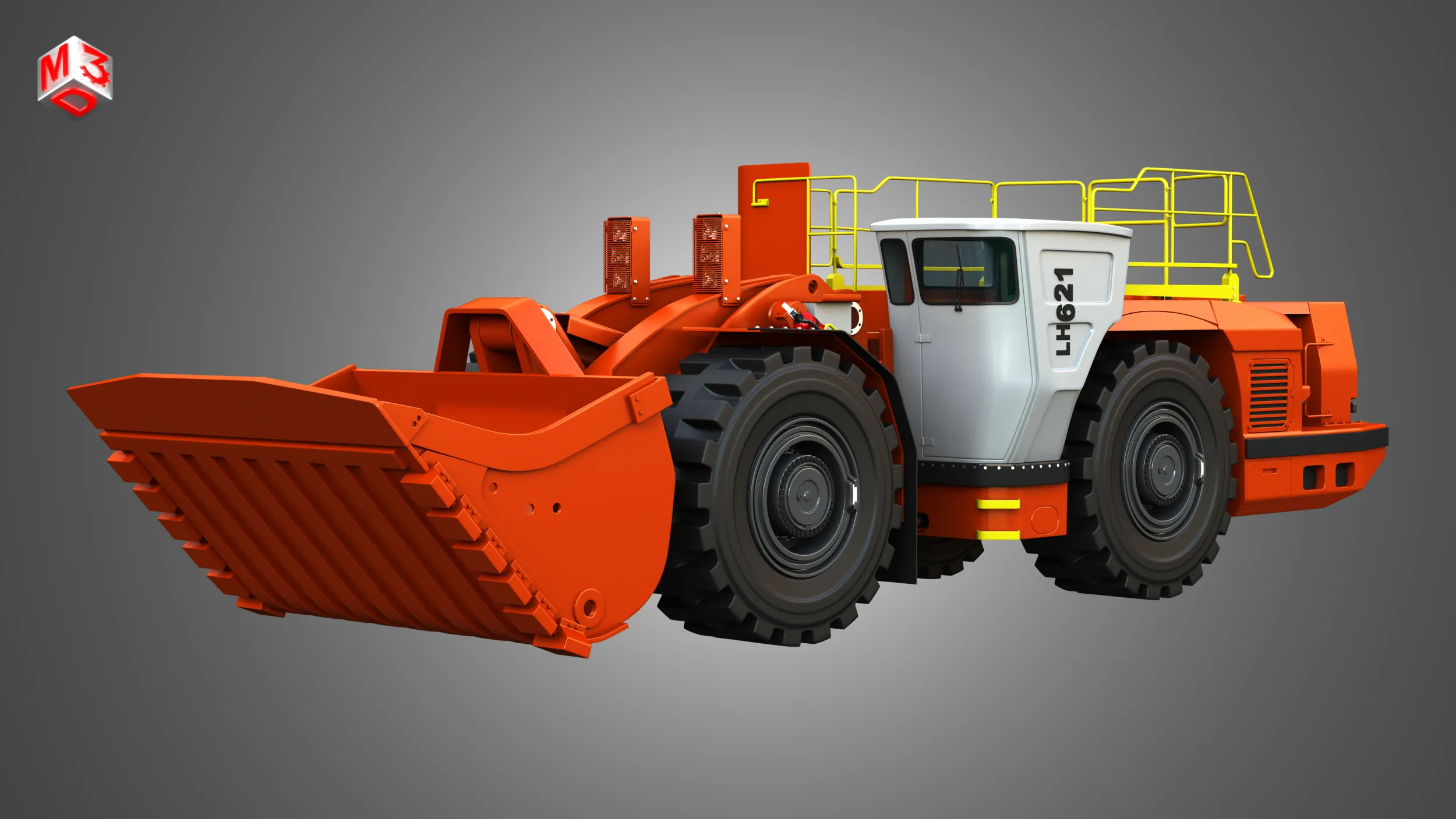 LH621 Toro Underground Mining Loader 3D Model .c4d .max .obj .3ds .fbx .stl .blend 
