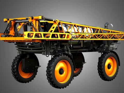 Hagie STS16 Self-Propelled Sprayer - Closed Arms 3D Model