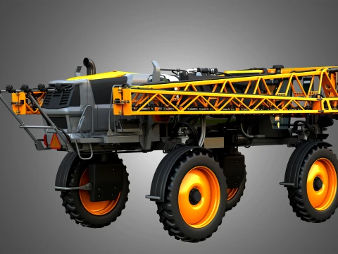 Hagie STS16 Self-Propelled Sprayer - Closed Arms 3D Model