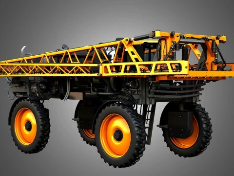 Hagie STS16 Self-Propelled Sprayer - Closed Arms 3D Model