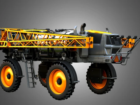 Hagie STS16 Self-Propelled Sprayer - Closed Arms 3D Model