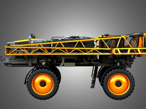 Hagie STS16 Self-Propelled Sprayer - Closed Arms 3D Model