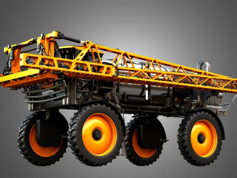 Hagie STS16 Self-Propelled Sprayer - Closed Arms 3D Model