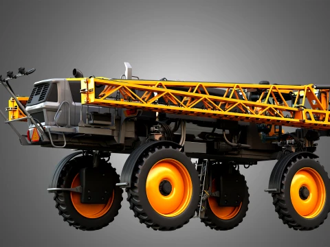Hagie STS16 Self-Propelled Sprayer - Closed Arms 3D Model