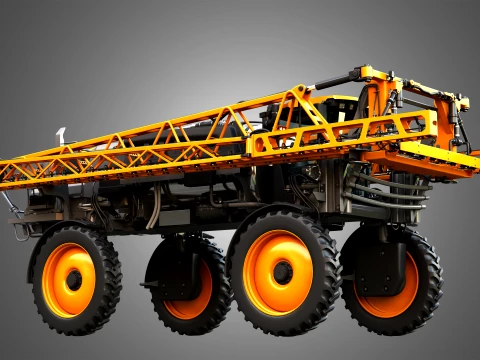 Hagie STS16 Self-Propelled Sprayer - Closed Arms 3D Model
