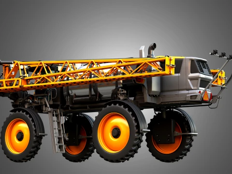 Hagie STS16 Self-Propelled Sprayer - Closed Arms 3D Model