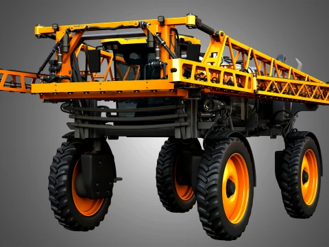 Hagie STS16 Self-Propelled Sprayer - Closed Arms 3D Model