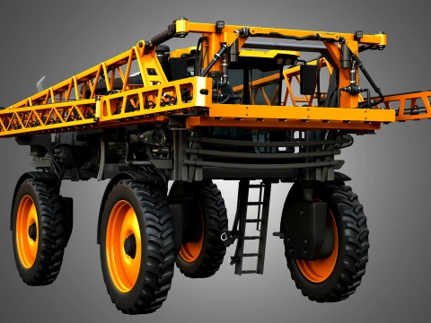 Hagie STS16 Self-Propelled Sprayer - Closed Arms 3D Model