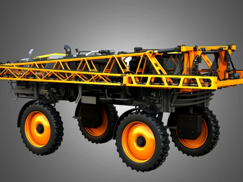 Hagie STS16 Self-Propelled Sprayer - Closed Arms 3D Model