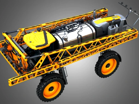 Hagie STS16 Self-Propelled Sprayer - Closed Arms 3D Model