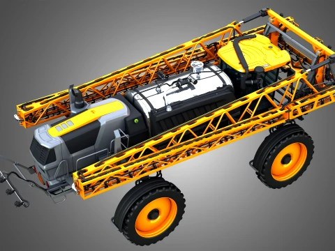 Hagie STS16 Self-Propelled Sprayer - Closed Arms 3D Model