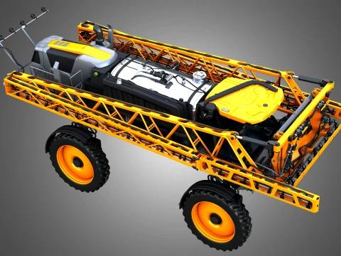 Hagie STS16 Self-Propelled Sprayer - Closed Arms 3D Model