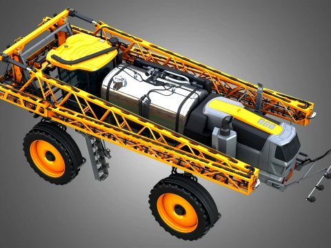 Hagie STS16 Self-Propelled Sprayer - Closed Arms 3D Model