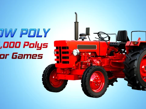 Mahindra 475 DI XP PLUS Tractor - Low Poly 3D Model
