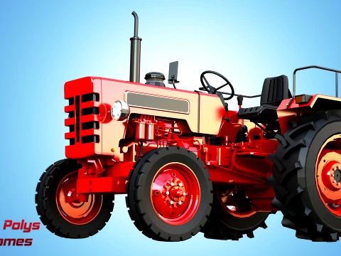 Mahindra 475 DI XP PLUS Tractor - Low Poly 3D Model
