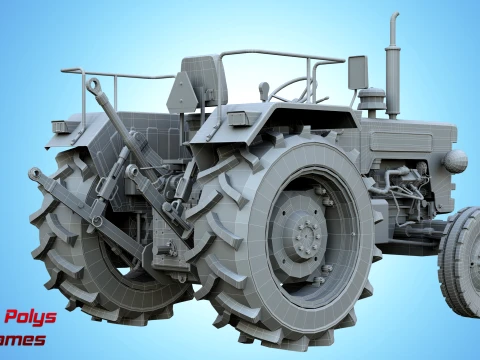Mahindra 475 DI XP PLUS Tractor - Low Poly 3D Model