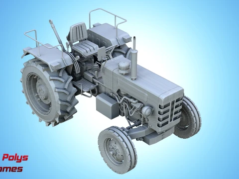 Mahindra 475 DI XP PLUS Tractor - Low Poly 3D Model