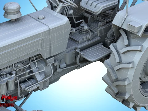 Mahindra 475 DI XP PLUS Tractor - Low Poly 3D Model
