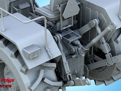 Mahindra 475 DI XP PLUS Tractor - Low Poly 3D Model