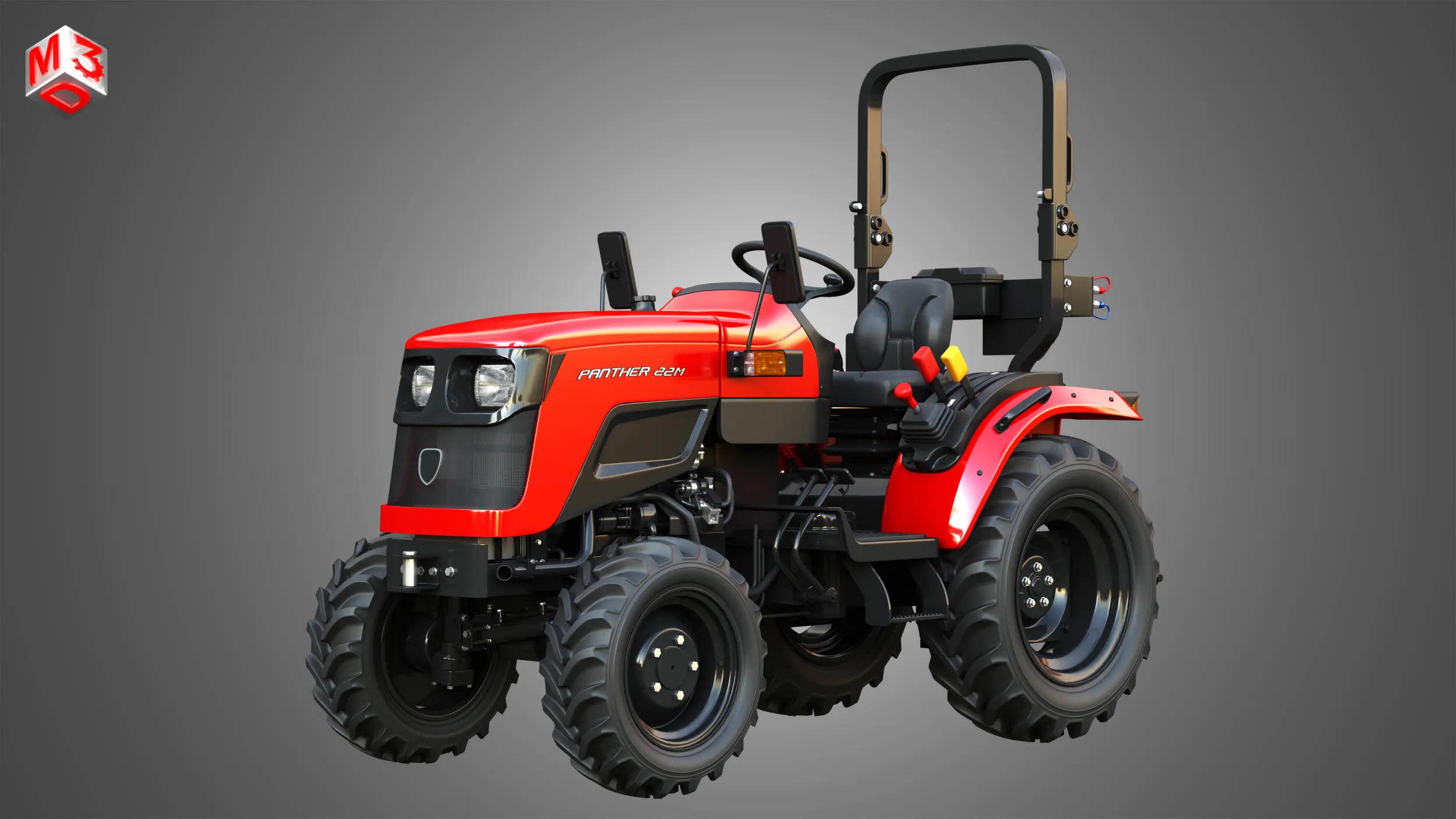 Panther 22M Compact Tractor 3D Model .c4d .max .obj .3ds .fbx .stl .blend
