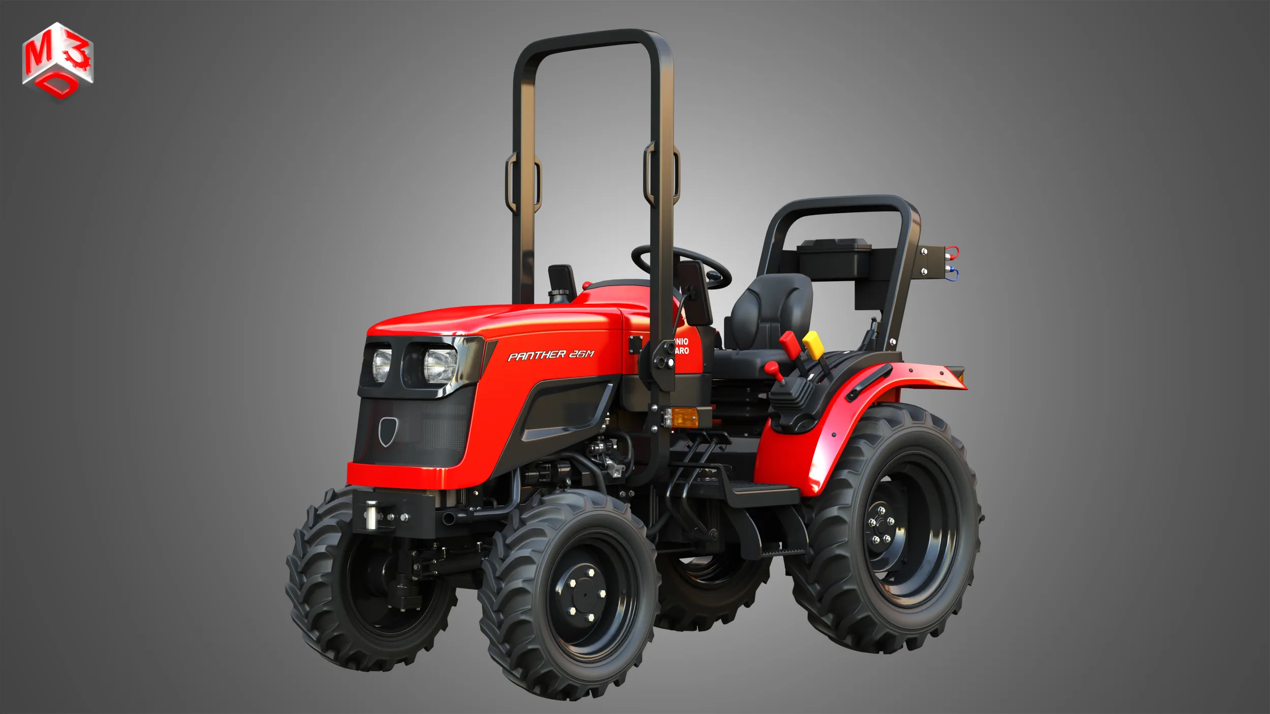 Panther 26M Compact Tractor 3D Model .c4d .max .obj .3ds .fbx .stl .blend