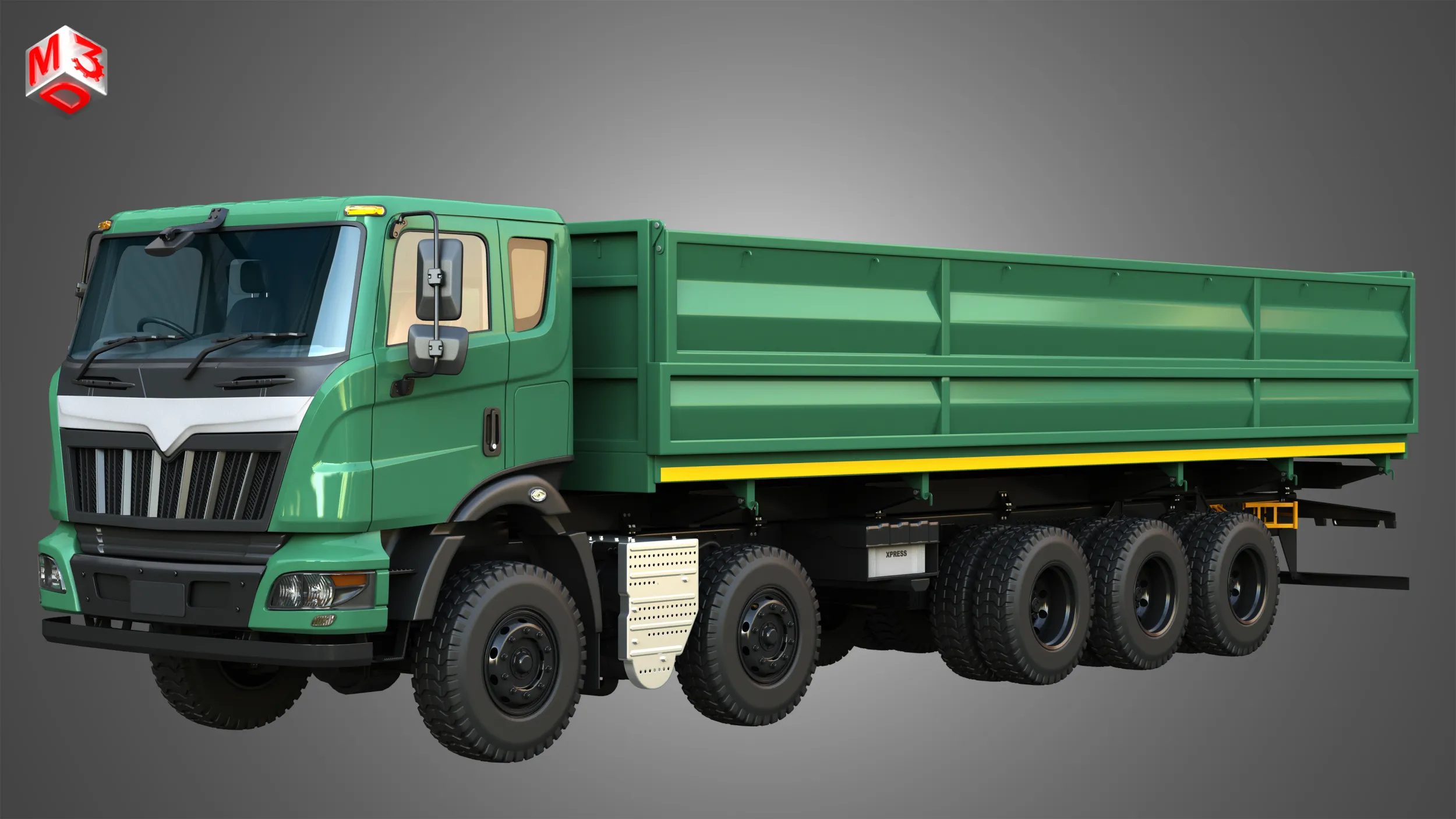 Mahindra Blazo X 48 Truck 3D Model .c4d .max .obj .3ds .fbx .stl .blend 