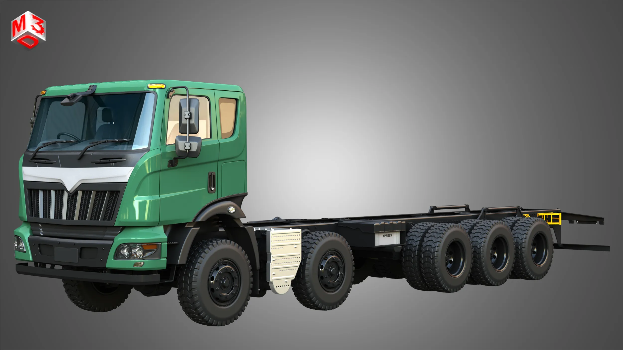 Mahindra Blazo X 49 Truck 3D Model .c4d .max .obj .3ds .fbx .stl .blend 