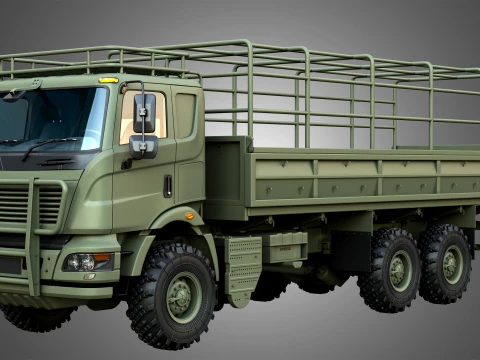 Generic Military Truck 6X6 3D Model