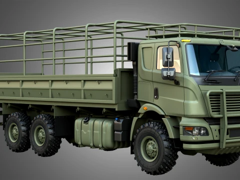 Generic Military Truck 6X6 3D Model